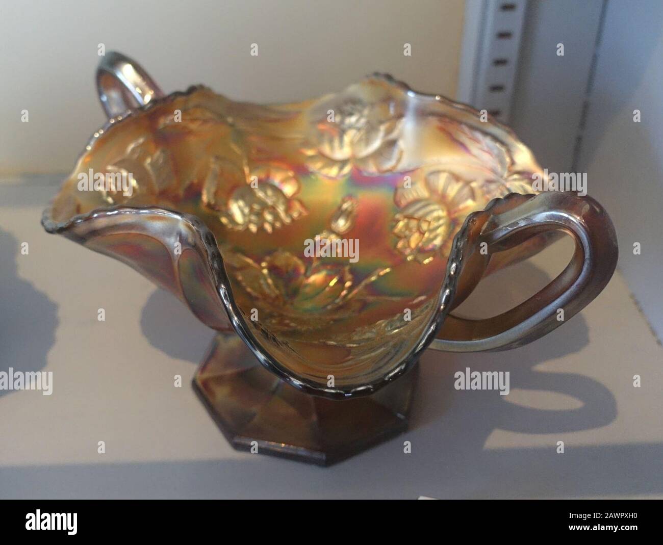 Footed dish, Millersburg Glass, Imperial Glass, Fenton Art Glass, or