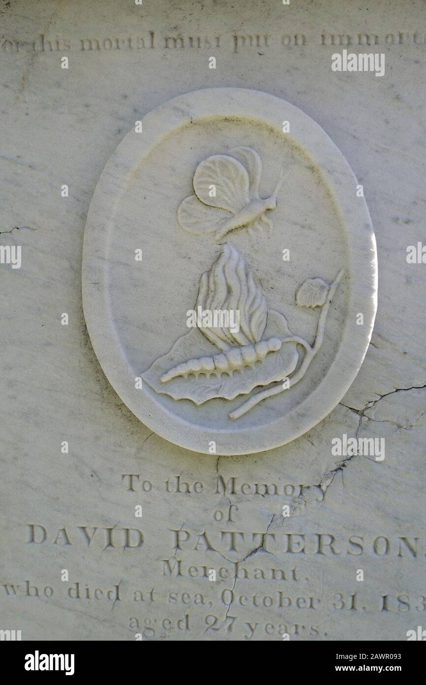 For this mortal must put on immortality - David Patterson, view 3 - Mount Auburn Cemetery - Cambridge, MA Stock Photo