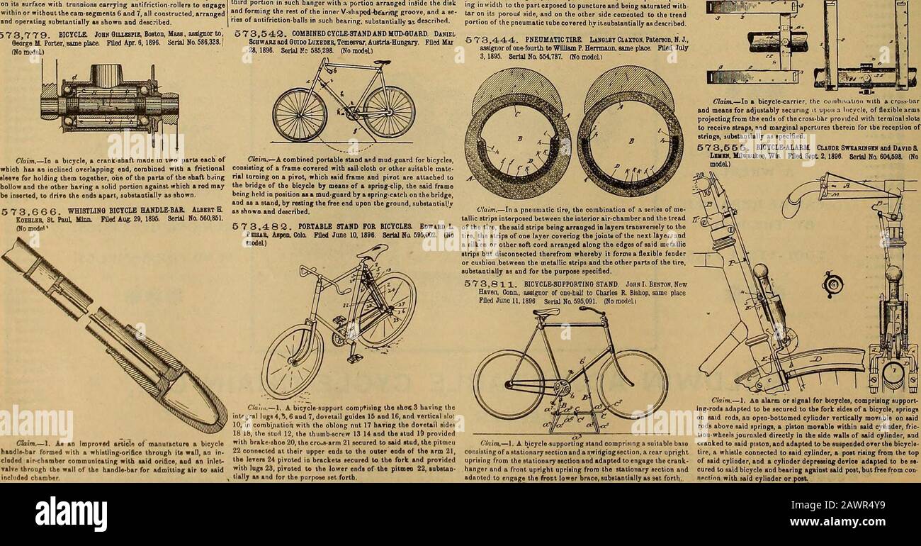 The Wheel and cycling trade review . maintaining the c upright pnsitioo, substantially as and for tl 57 3,503. BICYCLE-CARRIER. HEM assignor of one-third to James E. MeCaffei29.1891 Serial Ha 538,365. (No model) and operating substantially as57 3,779. BICYCLE.Qeorge M. Porter, same place to engage J. Port,°n such b»6 il » Prti°» arranged inside the disk i„g io widlh l0 lhe part osed t0 puncture and boi M„nui „ilb IK* V ?:??, p4j . arranged d (°™S e &gt;«• &lt;°°°r V-,hapod -beanOf groove, and a se- tar on its porouD side, and on the other side cemented to the tre.d m$ | r.es of ant.fnction-bal Stock Photo