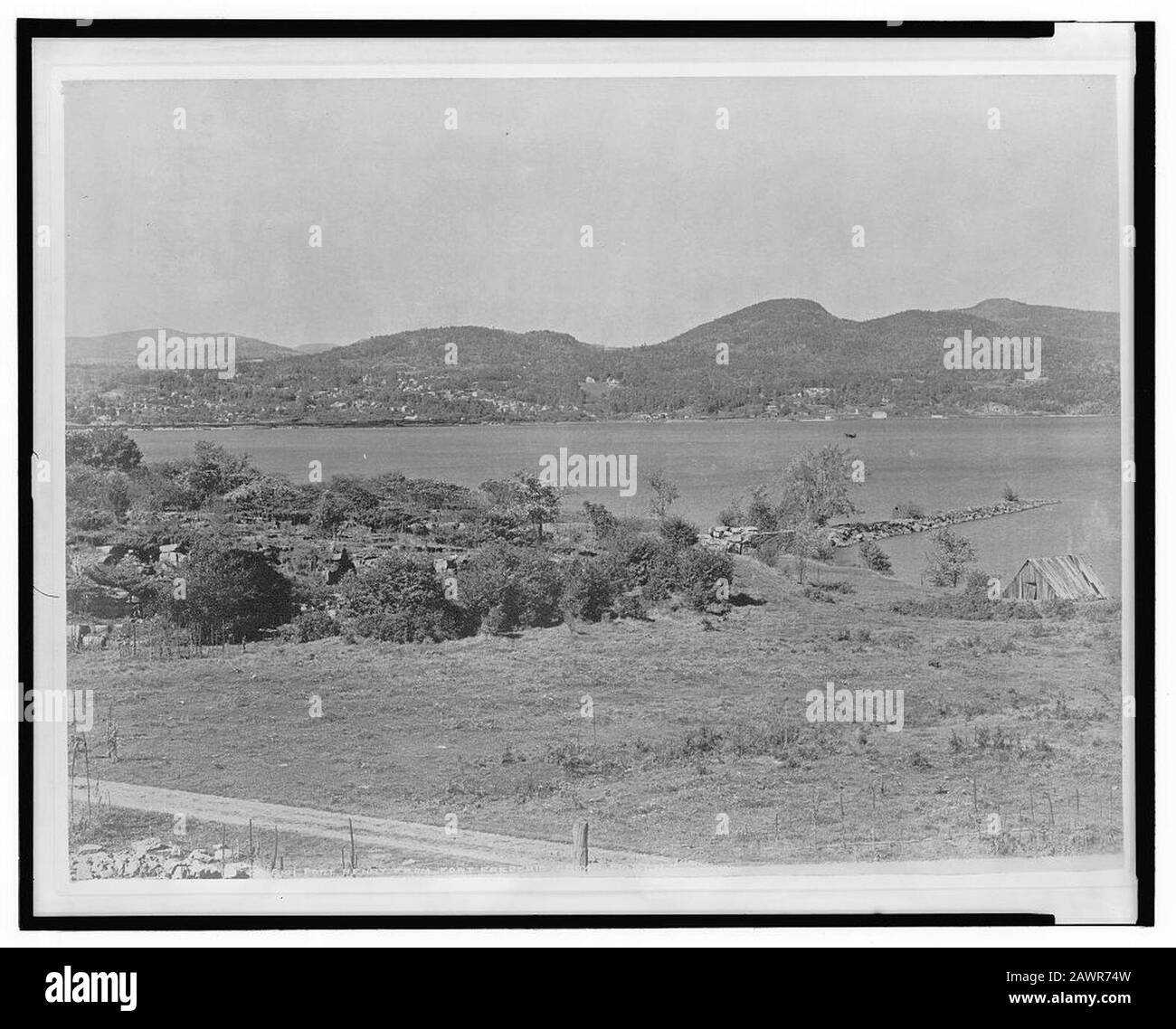 Fort (i.e. Port) Henry from Fort Frederic, Crown Point, N.Y. Stock Photo