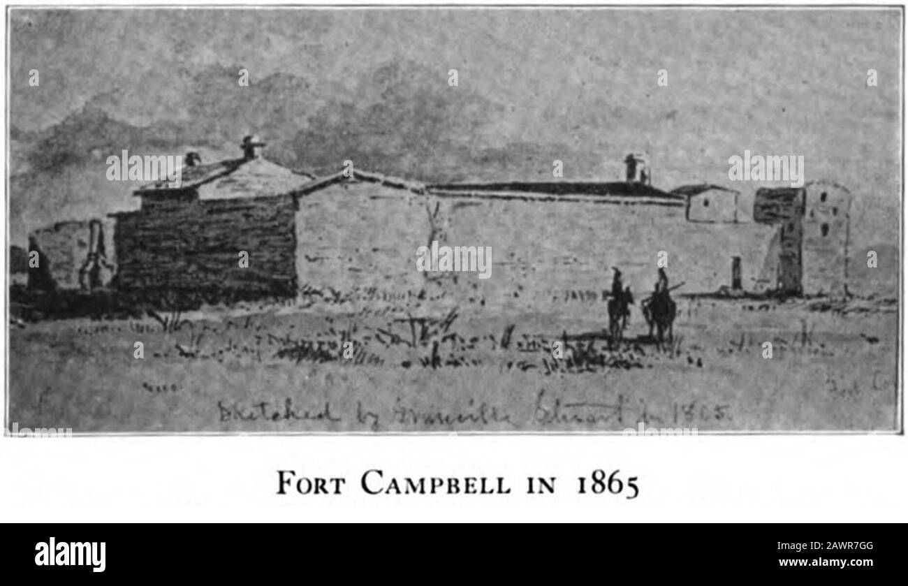 Fort Campbell in 1865. A trading post in Montana Stock Photo Alamy