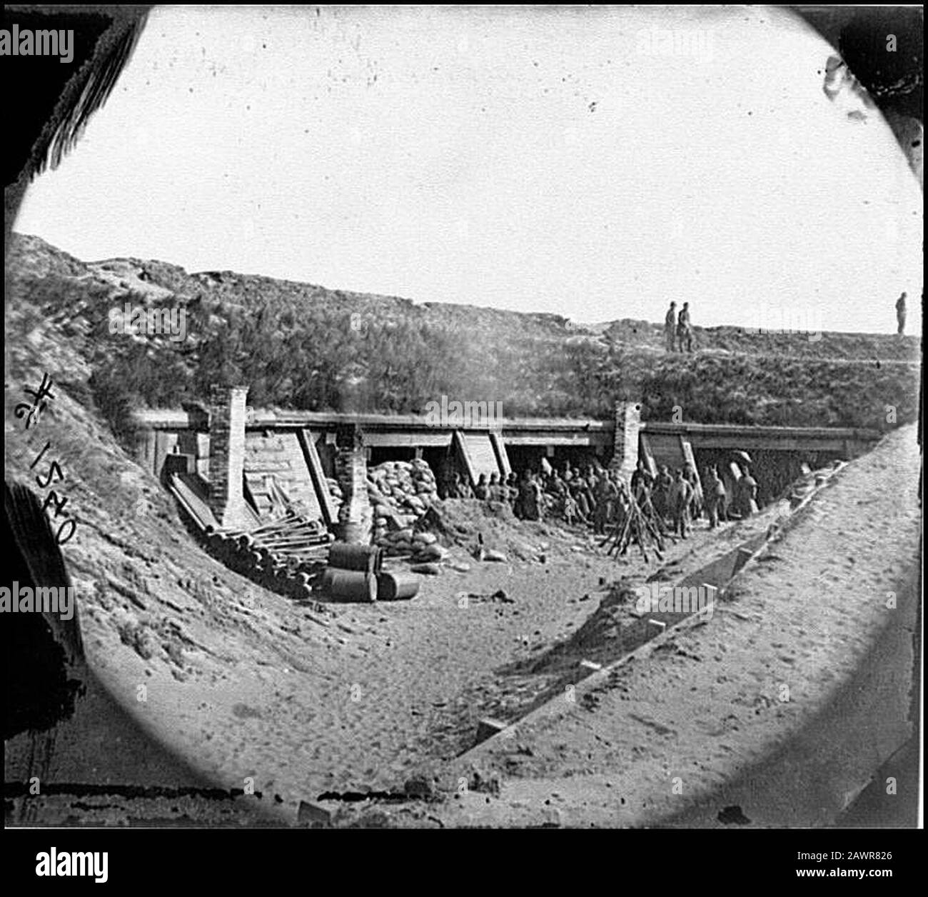 Fort Fisher, N.C. Interior of the 'Pulpit'; another view Stock Photo