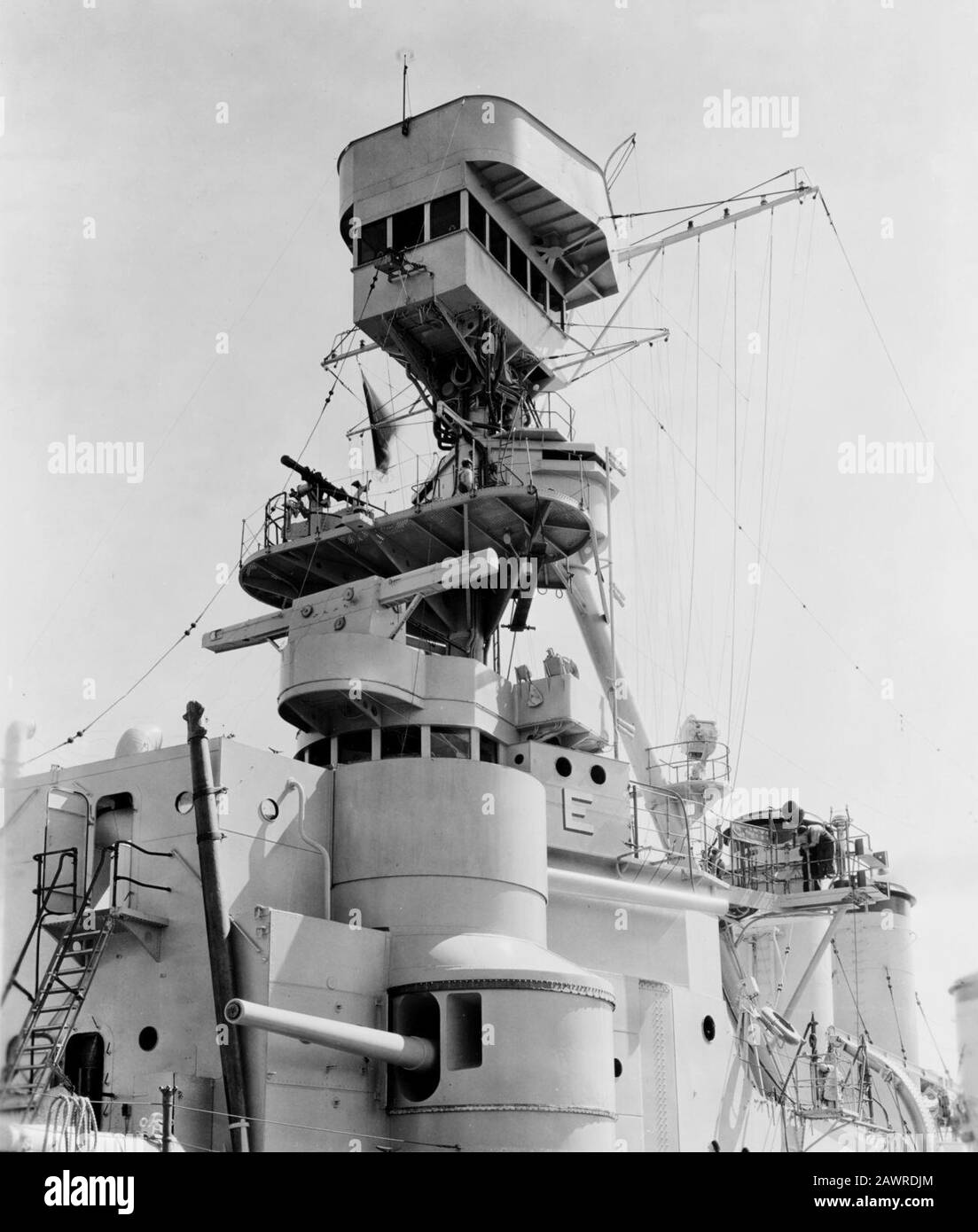 Forward superstructure of USS Omaha (CL-4) at the Puget Sound Naval ...