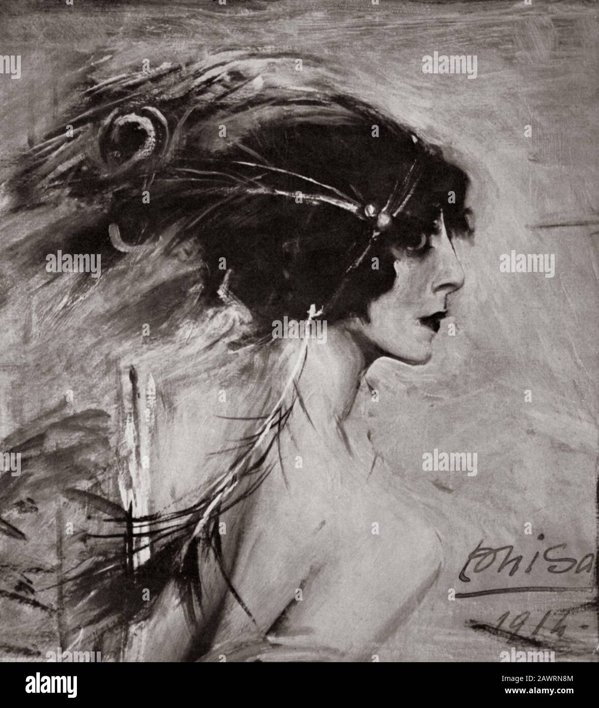 1914, ITALY : The italian Marchesa LUISA CASATI Stampa di Soncino ( 1881 - 1957 ) , most celebrated Muse of FUTURISM and mistress of poet Gabriele D'A Stock Photo