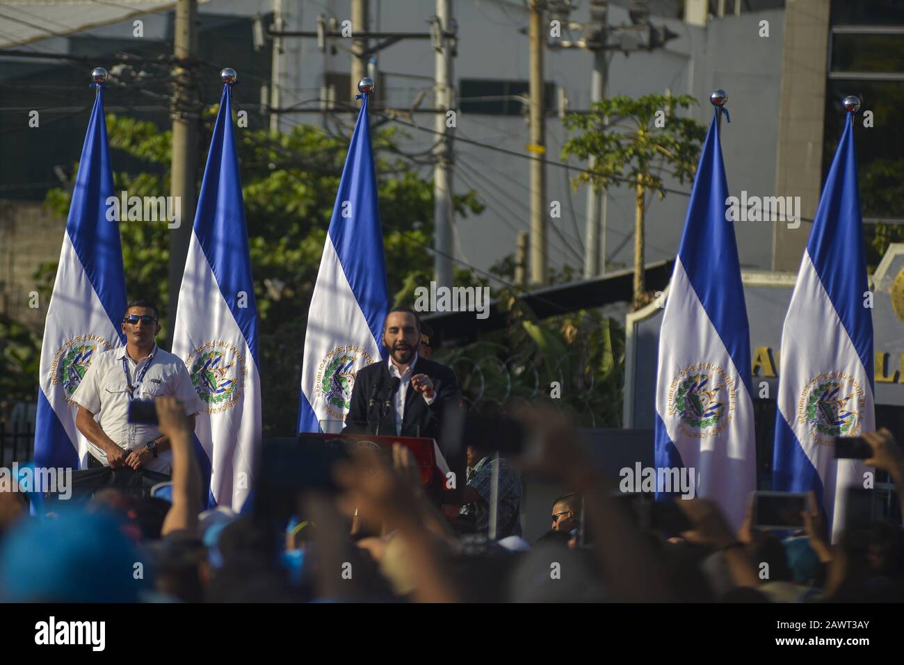 San Salvador, El Salvador. 9th Feb, 2020. President NAYIB BUKELE ...