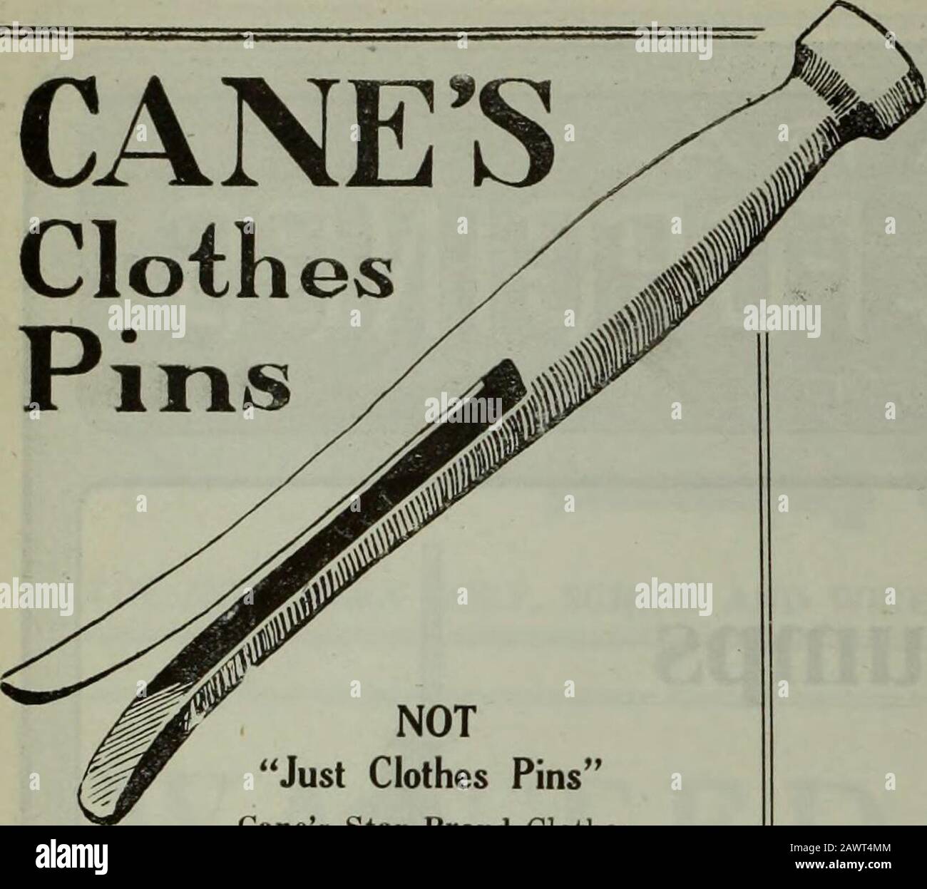 Hardware merchandising January-March 1919 . 22 II A K I) W A RE A N D METAL January 11, 1918.. CANES Clothes Pins NOTJust Clothes Pins Canes Star Brand ClothesPins are better—they costno more than just clothespins—but theres a dif-ference.Star Brand are always right in shape,right in length and correct in count.They will not injure the clothes. Your Jobber will be pleased to supplyStar Brand Superior Clothes Pins atno extra cost. The Wm. CANE & SONS Co., Limited MANUFACTURERSNewmarket Ontario Stock Photo