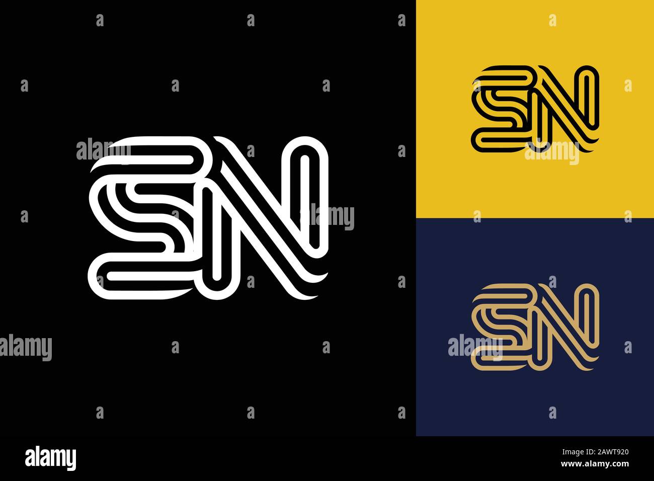 logo with n and a line logo with n and a line