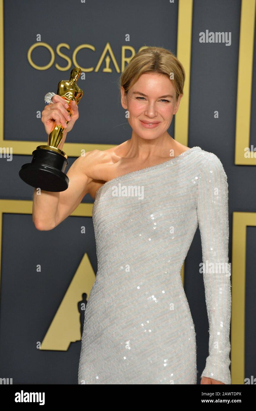 Los Angeles, USA. 09th Feb, 2020. LOS ANGELES, USA. February 09, 2020: Renee Zellweger at the 92nd Academy Awards at the Dolby Theatre. Picture Credit: Paul Smith/Alamy Live News Stock Photo