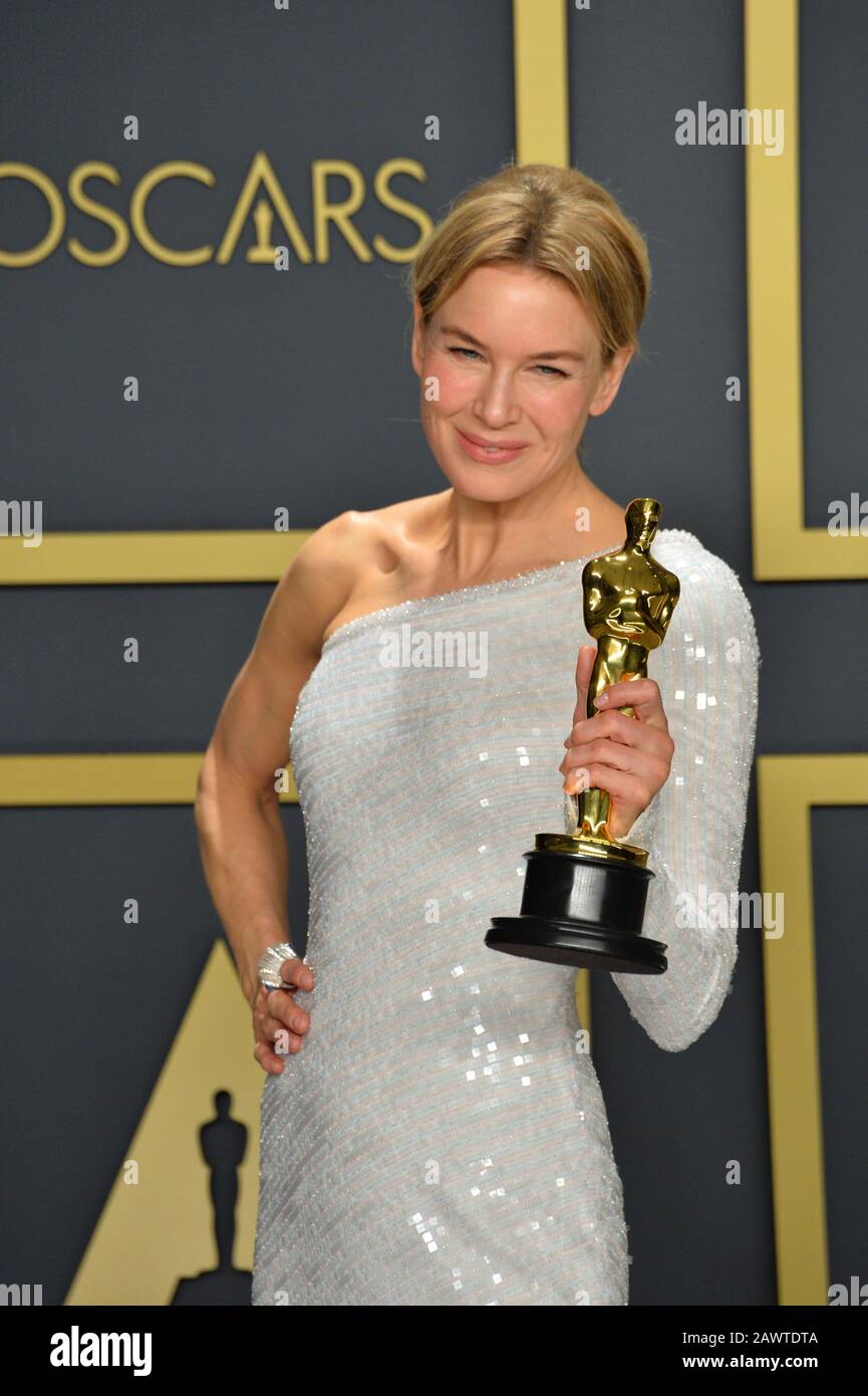 Los Angeles, USA. 09th Feb, 2020. LOS ANGELES, USA. February 09, 2020: Renee Zellweger at the 92nd Academy Awards at the Dolby Theatre. Picture Credit: Paul Smith/Alamy Live News Stock Photo