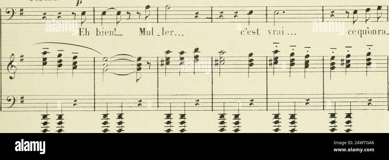 La glaneuse; pièce lyrique en trois actesPoème de Arthur Berede et Paul de Choudens . ^Œ n^^7:^à^ ^ ,;LL£r r ^ï ^^ ^^ pour quil uu frappe aiii . si?... 1)7) siihilo VifMî do h. danse (l&gt;-l- P--&gt; et ^a y-.-. Mnll.,-) 171 p*tt * »P ^^ // ^Œ m r^ 4 z SCENE Vil DiDir.iî. l;i rJ=cS- prcccMriilc .«[?•l» f- ê r ^ ^pir P-i-iïjppi fizM &gt;=g tu?.. Lu LMô . le au . lait tout !;i.va . Litii! ??• m w ik ^^HF [H / ^ &gt; :frffi&gt;^. le, ra vatliaiiyiilisrlio.si Dia.b &gt;,!/ X V pT^fe Hrlas!..Moins vilf cl loui-ticincnt ^—7S ;&lt; MILLER f^oiiidenifiit) ^^ î^ ^ ..P f P T F- ±=5 Jen éJais sur. J.. 6 Stock Photo