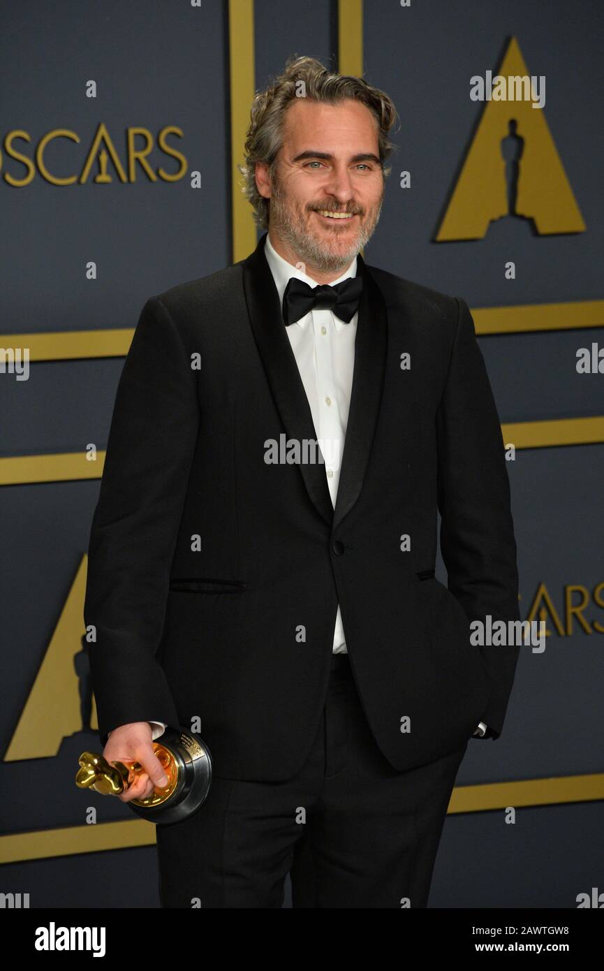 Los Angeles, USA. 09th Feb, 2020. LOS ANGELES, USA. February 09, 2020: Joaquin Phoenix at the 92nd Academy Awards at the Dolby Theatre. Picture Credit: Paul Smith/Alamy Live News Stock Photo