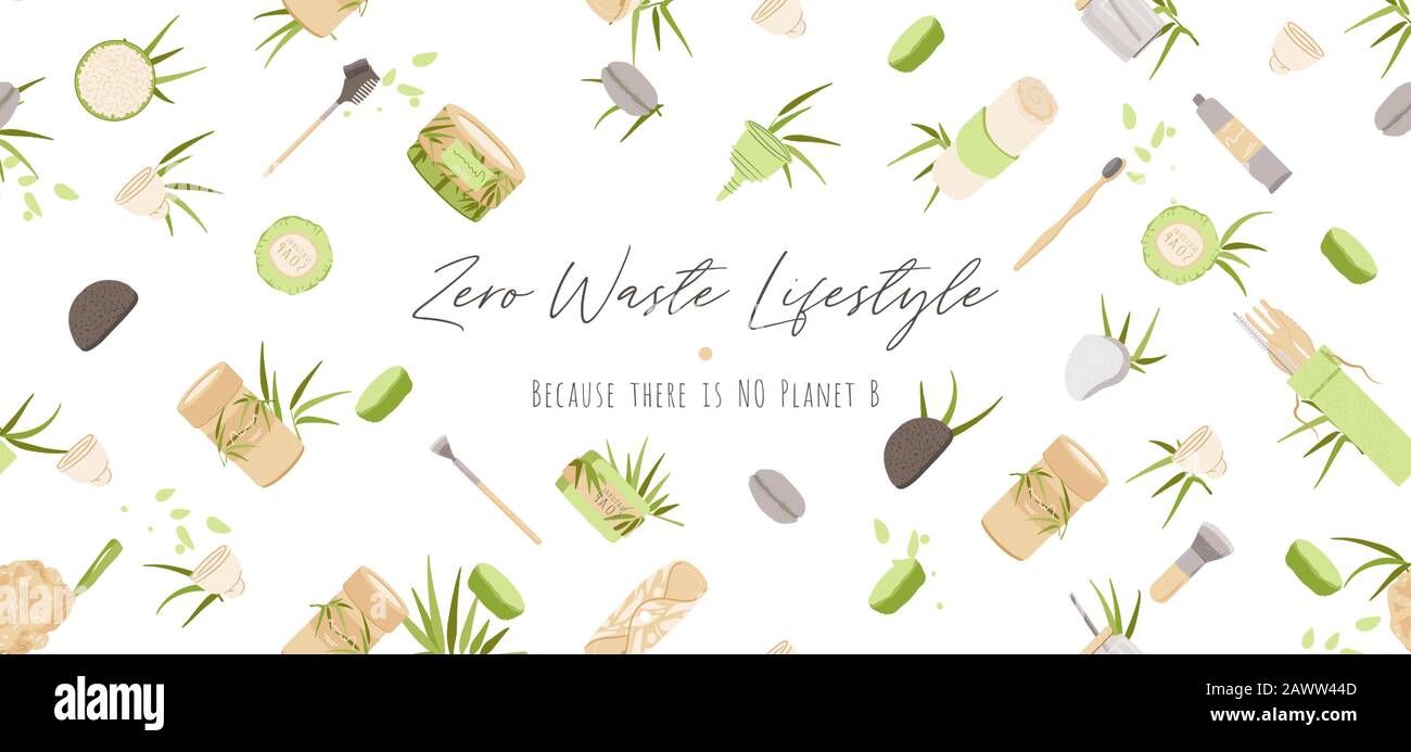 Photo inspiration: Zero Waste Vector Concept Illustration In Minimalism Style With Photo Inspiration