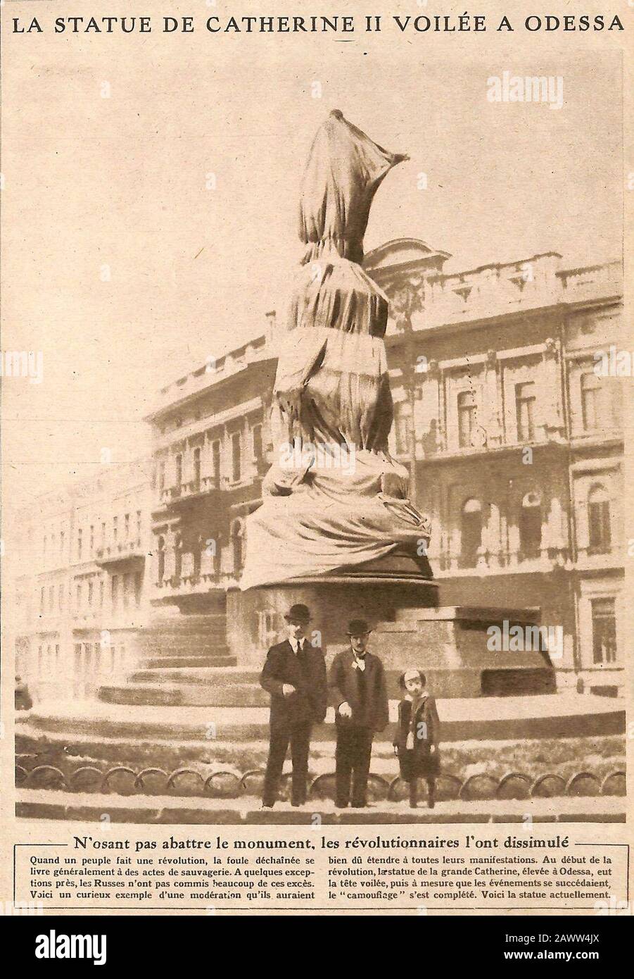 Founders of Odessa monument in 1917 Stock Photo - Alamy