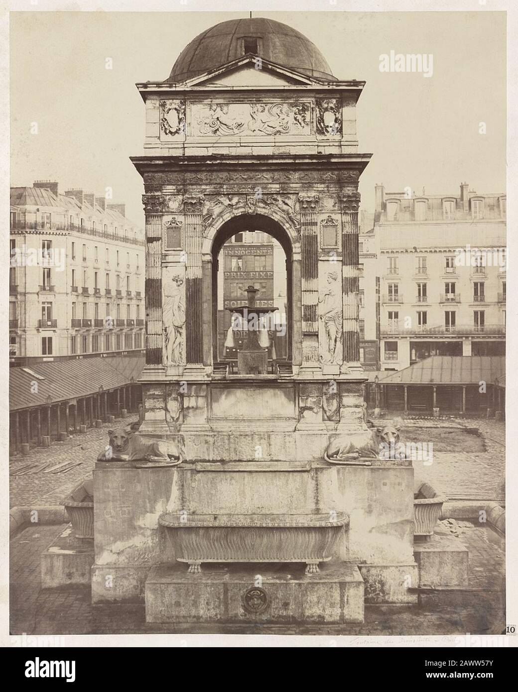 Fountain of the Innocents, Paris, France) - Ch. Marville Stock Photo