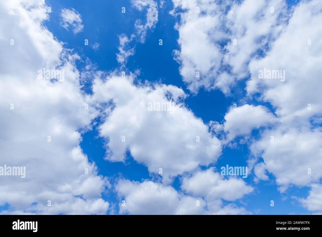 Blue sky background with clouds sunny day Stock Photo
