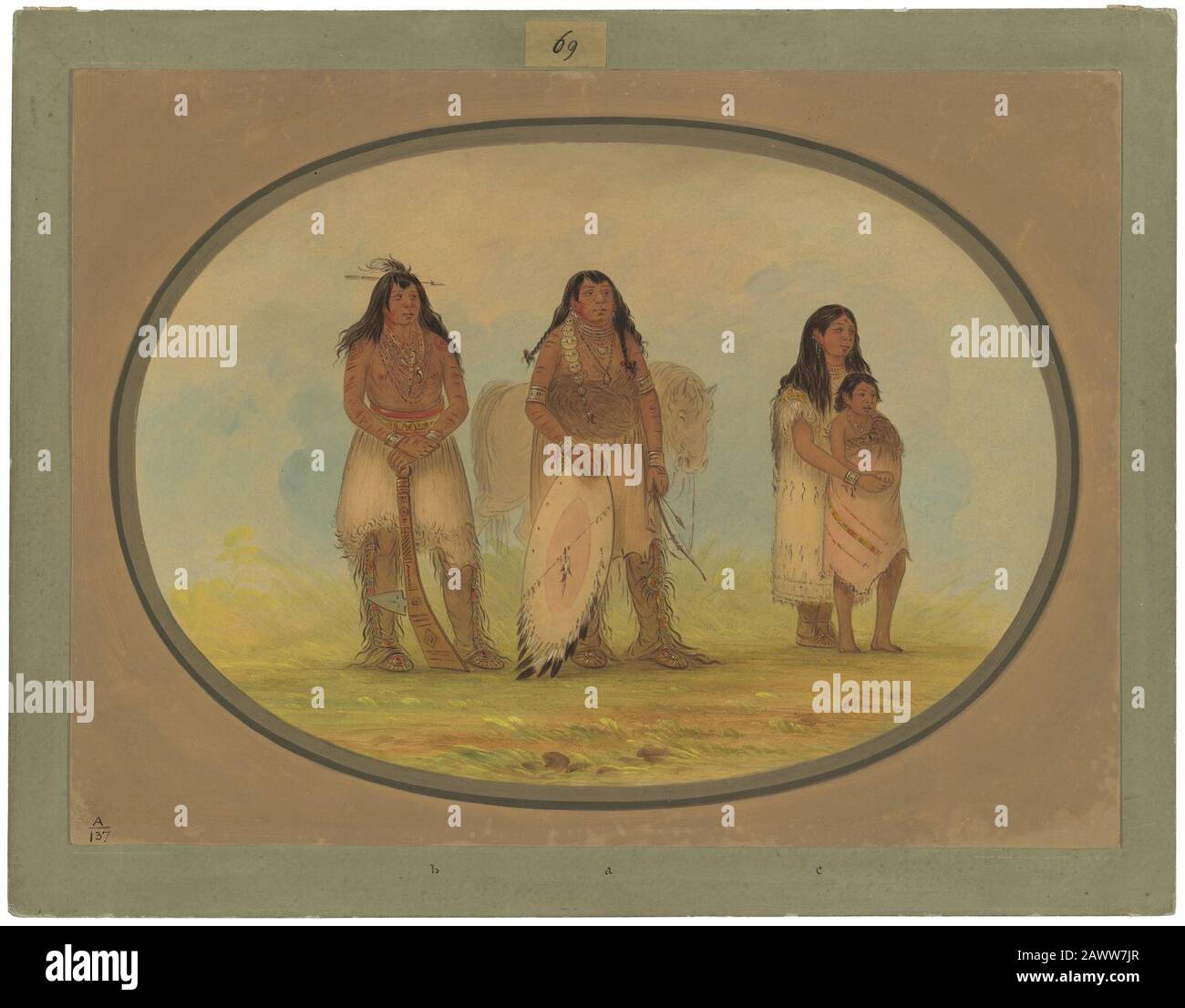 Four Kiowa Indians C15926. Stock Photo