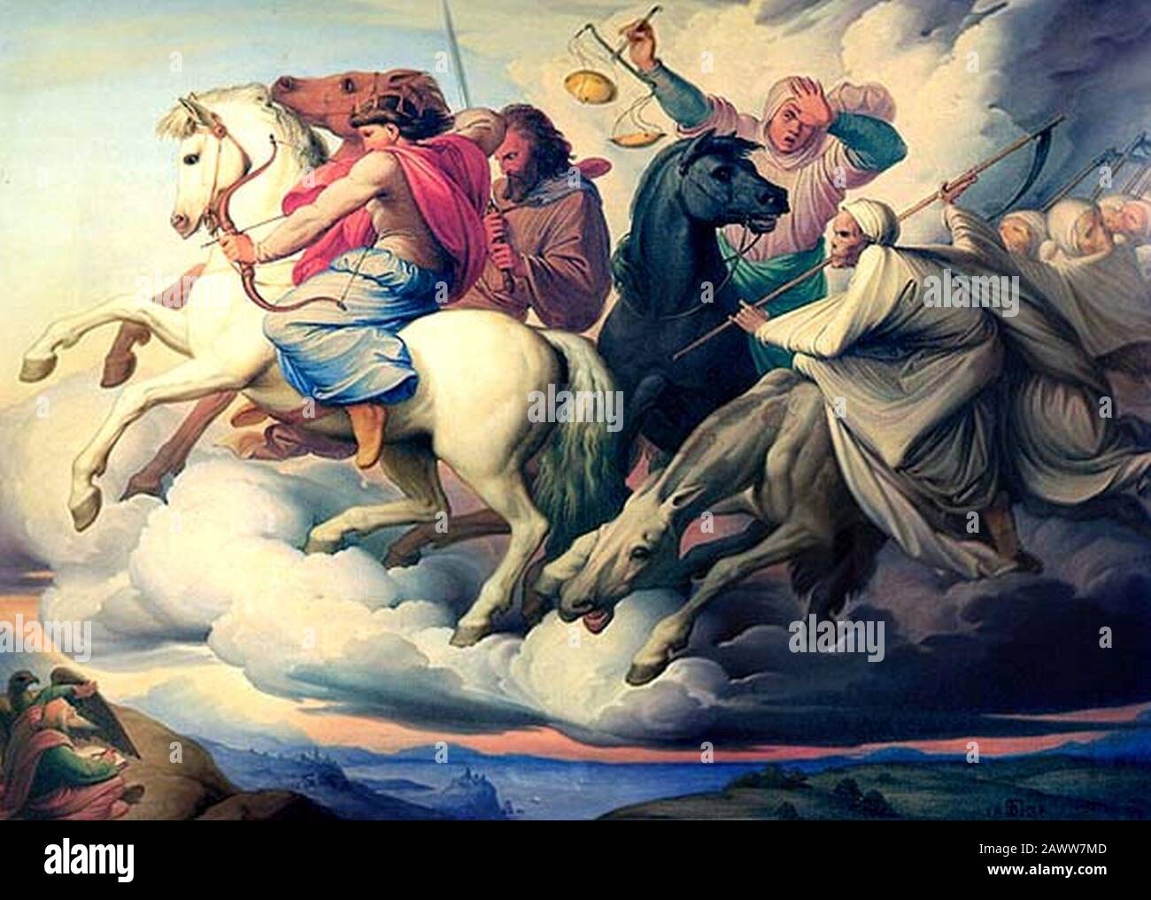 Four Horsemen of the Apocalypse Eduard Jakob von Steinle Stock Photo Alamy