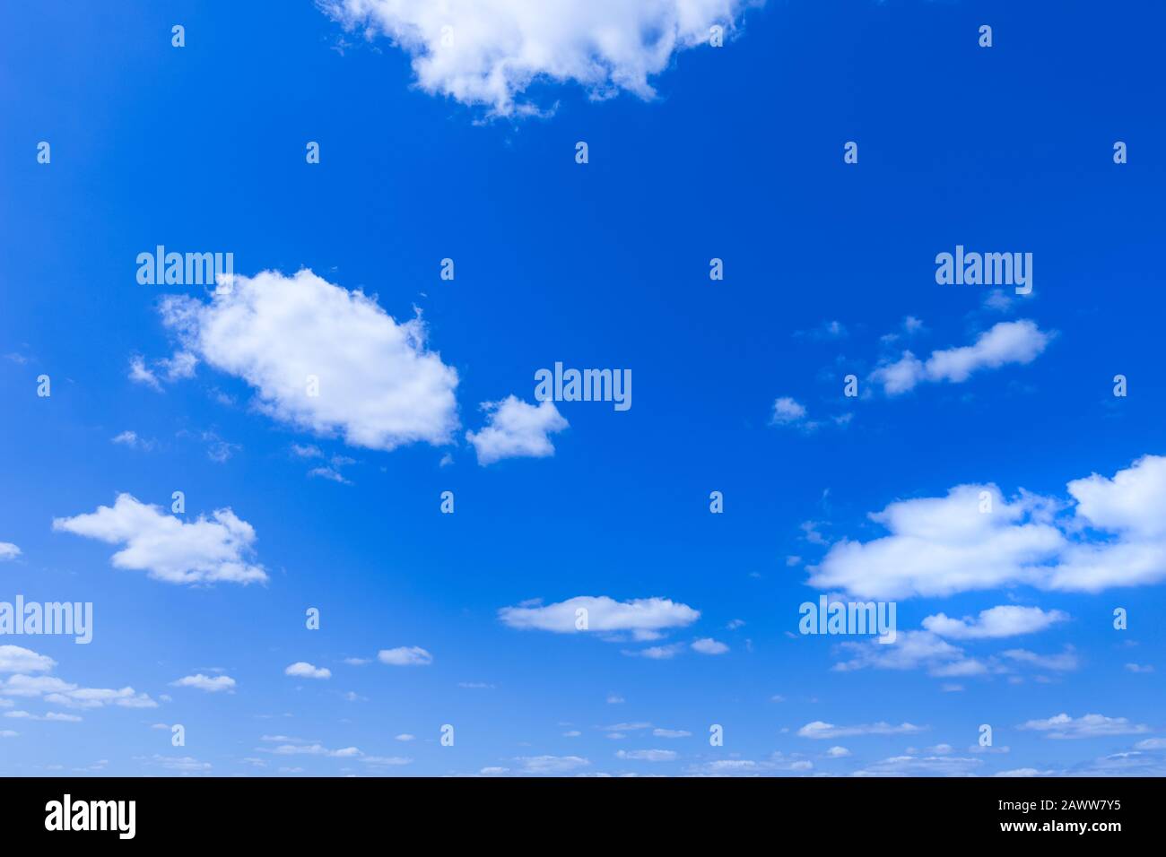 Blue sky background with clouds sunny day Stock Photo