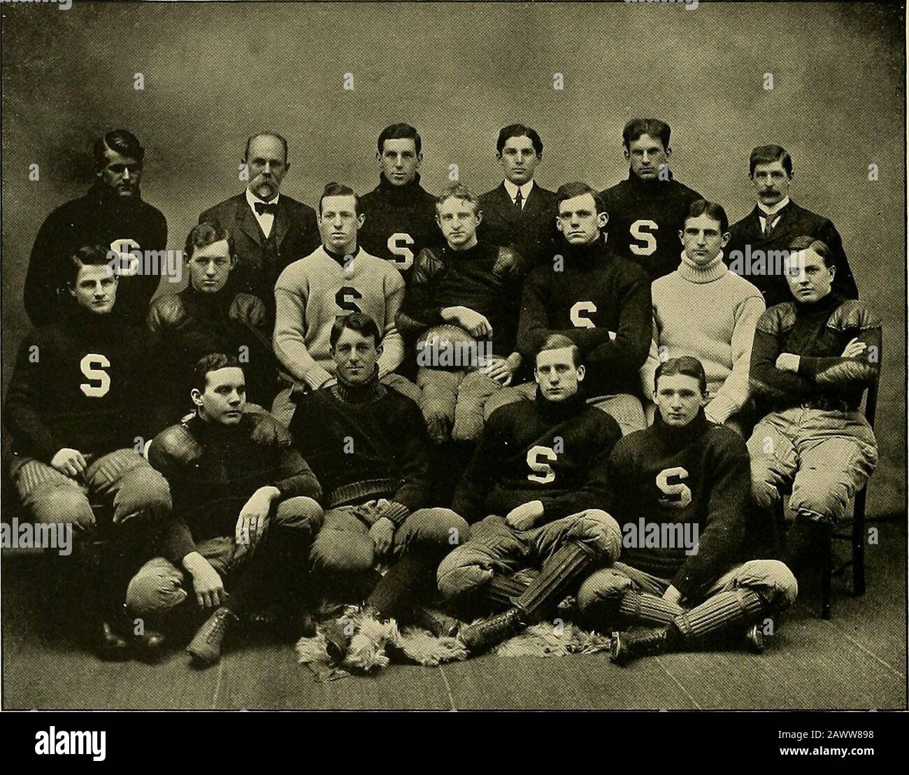 Halcyon . LLECTRIC CITY. FOOT-BALL TEAM. Swartbmore CoUcge jfooUball ^eam Seaeon 1903 Centre:Orrin H. Markel. Left Guard:Ralph G. Jackson. Left End:Charles R. Carr. Left Tackle:Frederick G. Bell. Right Guard:James J. Lippincott. Right Taekle: Right End: RoscoE W. Smith. Chester B. Bower, Left Half-back:William D. Smith, Captain. Manager:Frederic E. Griest. T. H. Dudley Perkins,Spencer L. Coxe,Walter S. Gee, Onartcr-back:Wilmer G. Crowell. Full-back:Samuel Sinclair. Right Half-back:Philip E. Lamb. Coach:George H. Brooke, 93. Substitutes: William R. A. McDonough,Nathaniel U. Hill,Edwin .. Cottr Stock Photo