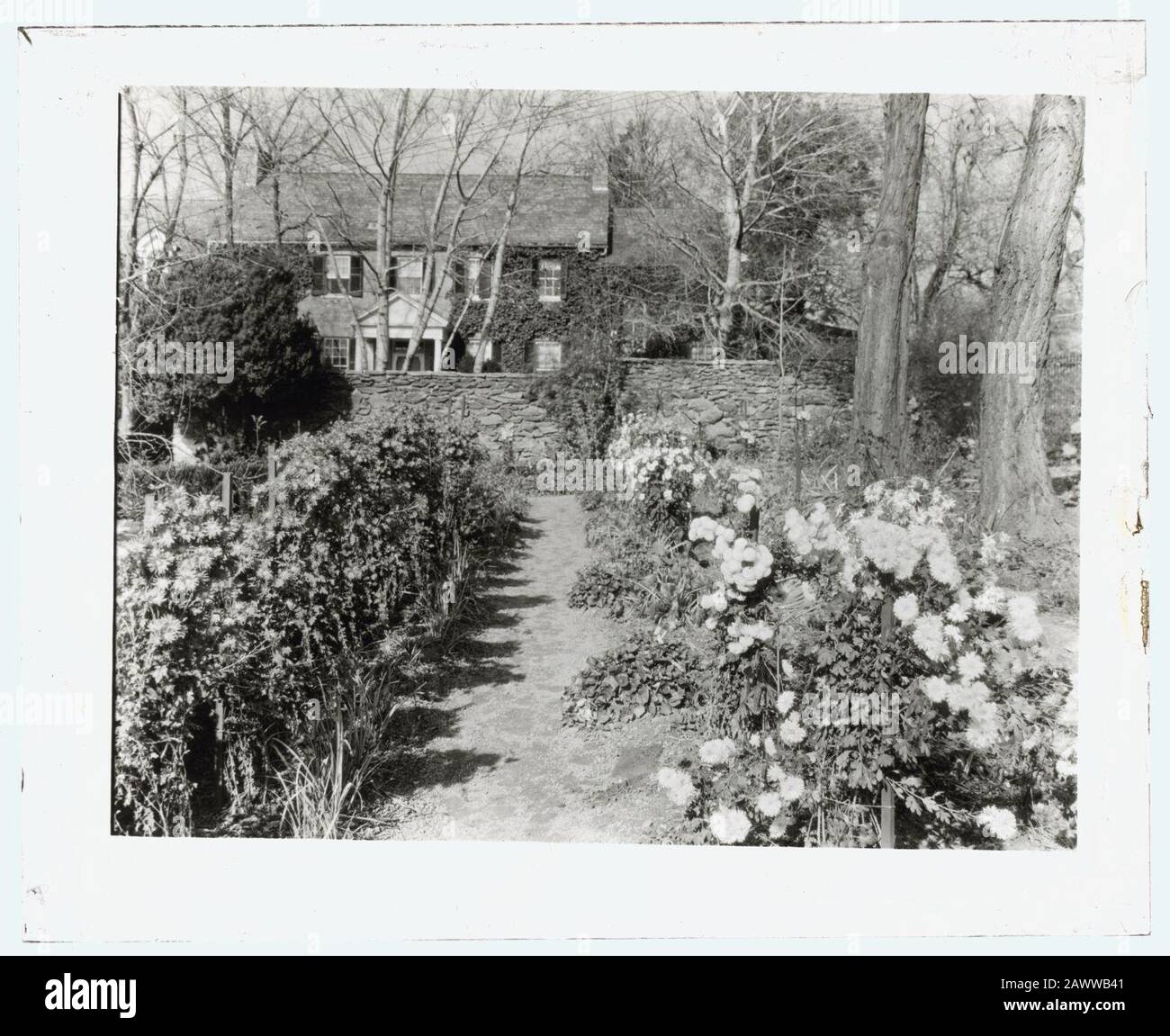 Foxcroft School, Middleburg, Loudoun County, Virginia. Flower border pathway Stock Photo Alamy