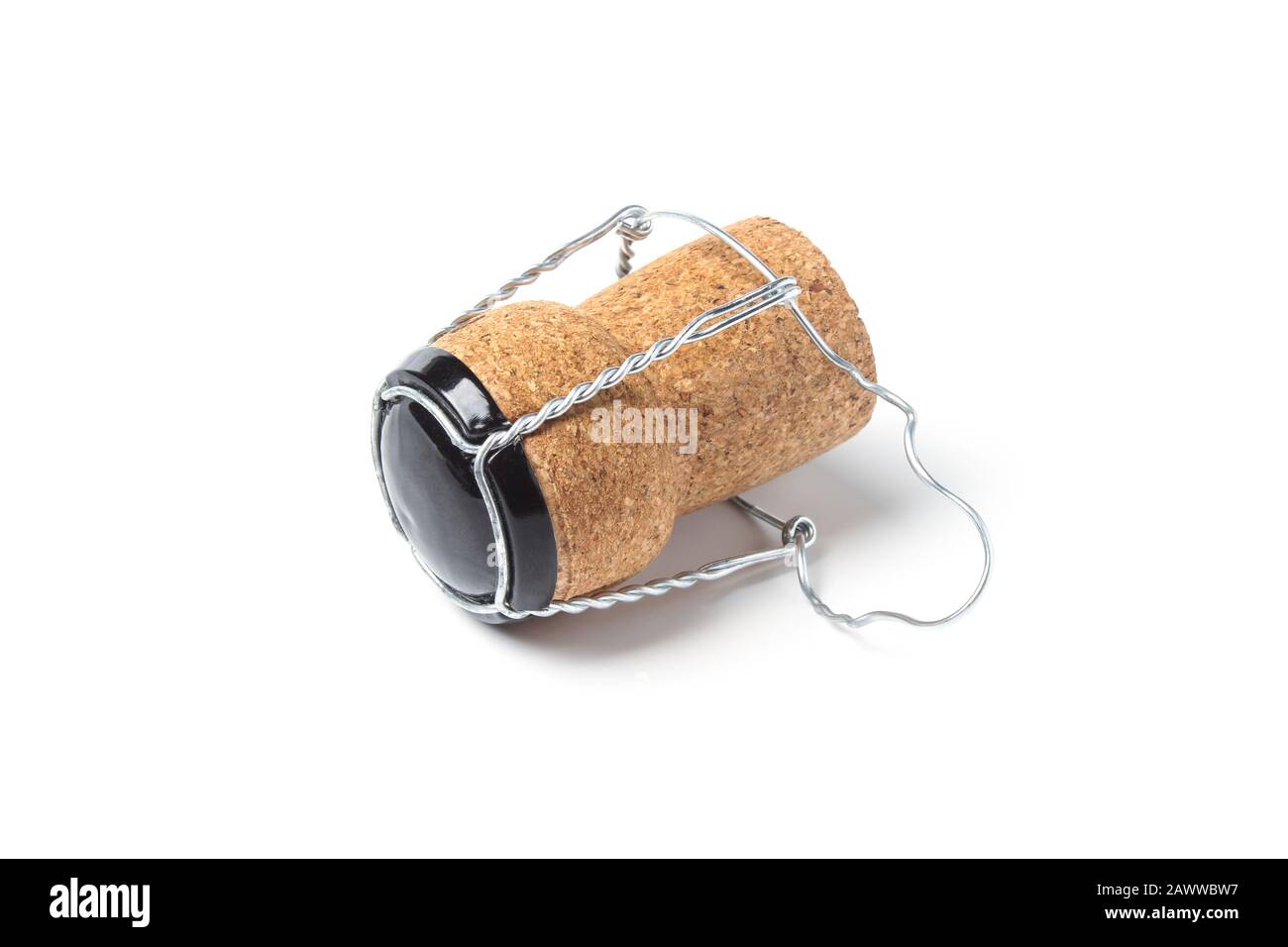 Cork from a bottle of sparkling wine isolated on white Stock Photo Alamy