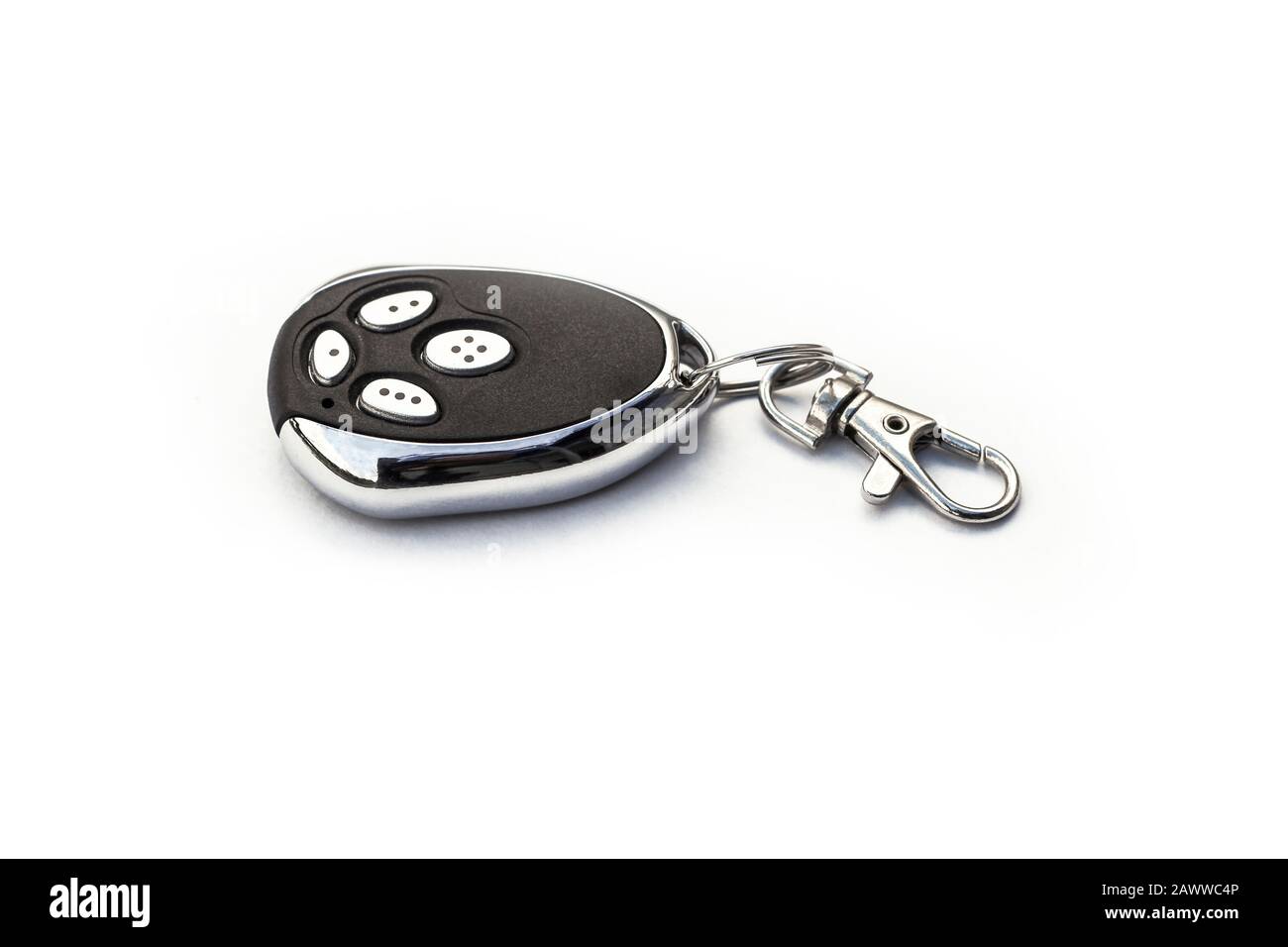 Electronic key ring isolated on white Stock Photo Alamy