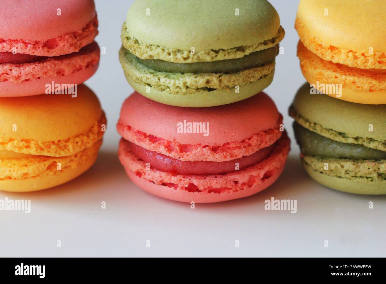 Traditional colorful french macarons are sweet meringue based Traditional colorful french macarons are sweet meringue based