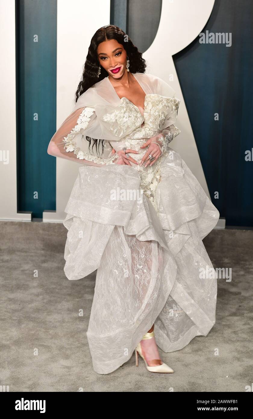 Winnie Harlow attending the Vanity Fair Oscar Party held at the Wallis