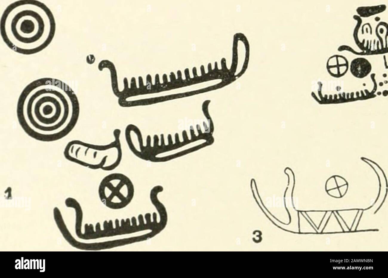 An introduction to the study of prehistoric art . lar Disks, falling into line withwhat is said hereafter on Sun worship. The boat itself isalso a solar symbol. These designs have been cited as evi-dence of the existence in the Bronze Age of the myth of theSun traversing the ocean when at night the world is left in ^ Les Temps Prchistoiiques eft Siiede, par O. Montelius, transl. byS. Reinach, chap. 11., p. 125, Fig. 176. 222 PREHISTORIC ART darkness, a myth naturally appealing to a people livingon coasts facintj the settino sun.^ Similar boat designs are to be seen incised on rocksurfaces in s Stock Photo