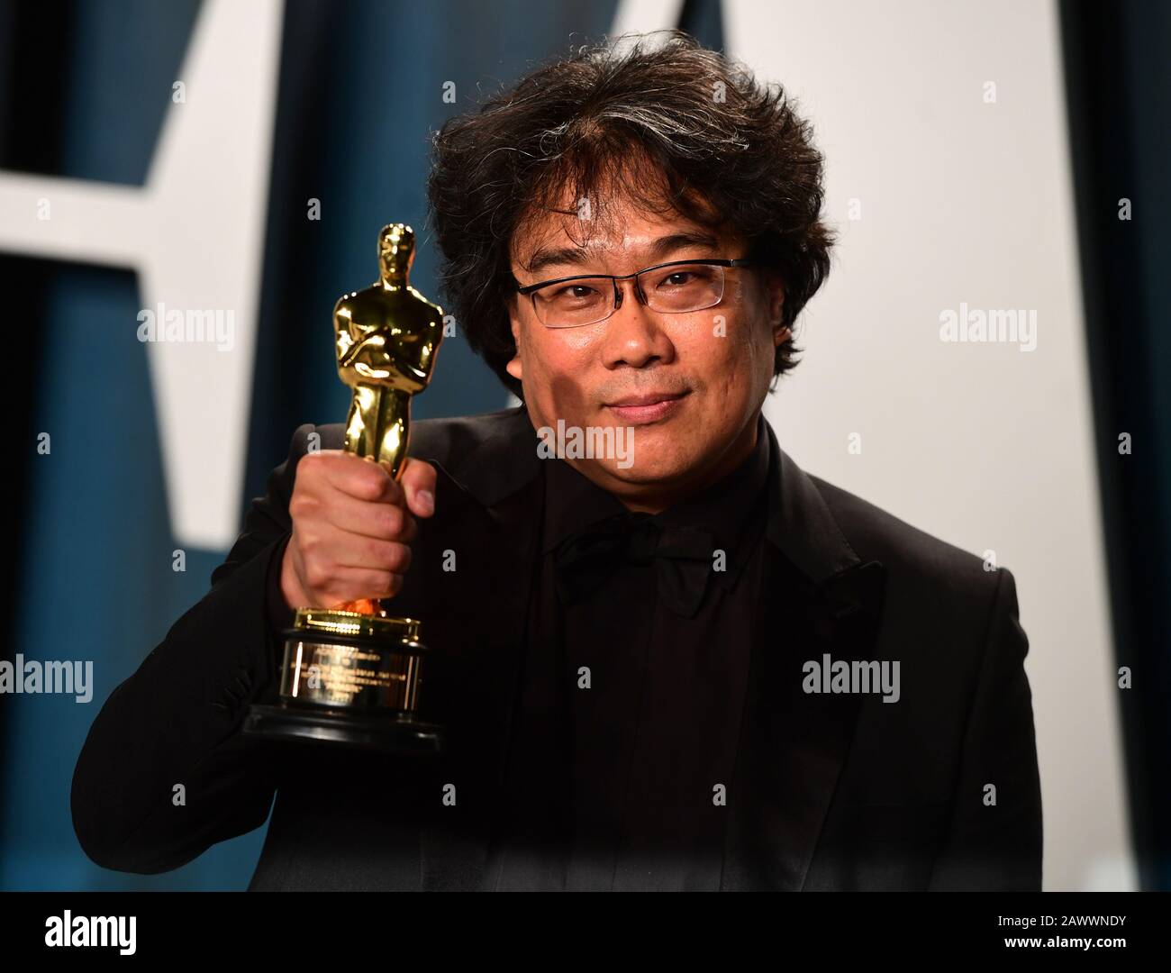 Bong Joon-ho attending the Vanity Fair Oscar Party held at the Wallis Annenberg Center for the Performing Arts in Beverly Hills, Los Angeles, California, USA. Stock Photo