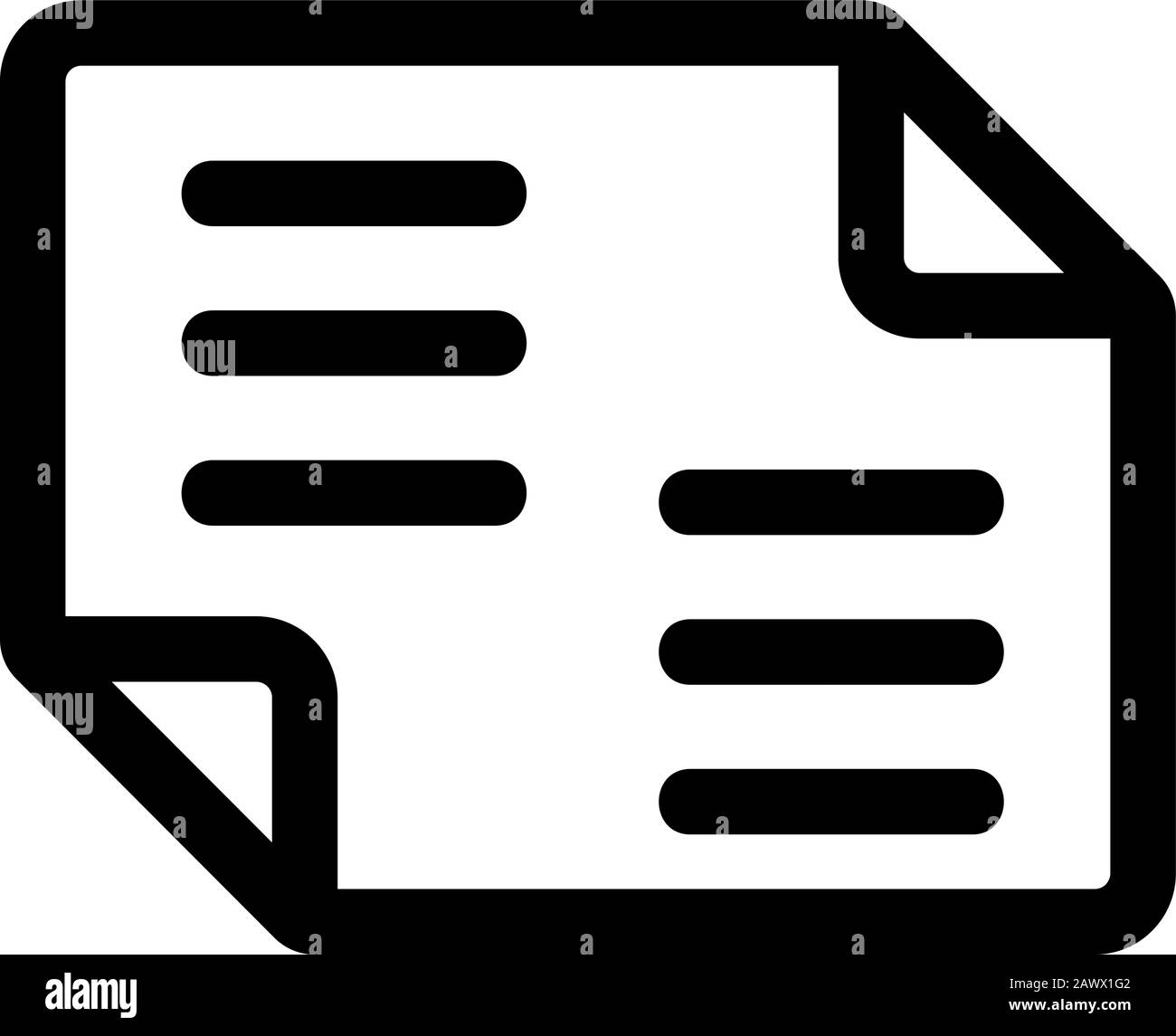 booklet flyer icon vector. Isolated contour symbol illustration Stock ...