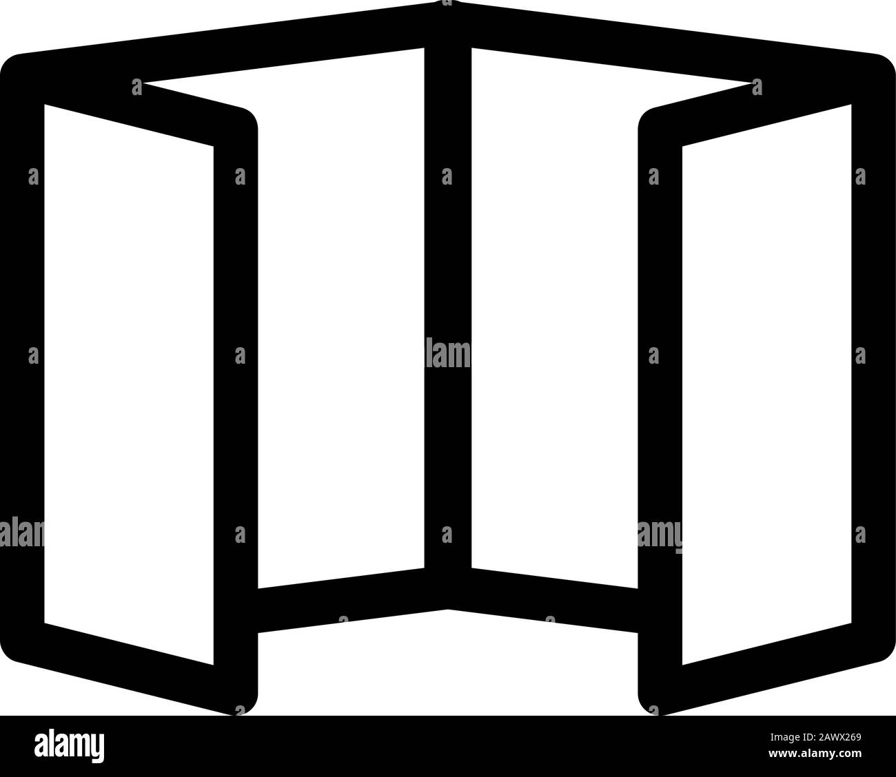 booklet flyer icon vector. Isolated contour symbol illustration Stock ...