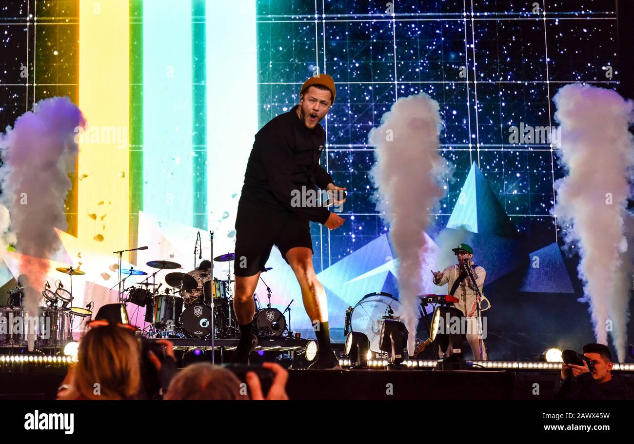 Napa, California, May 24, 2019, Imagine Dragons on stage at the 2019 Bottle Rock Festival, Day 1 BottleRock Credit: Ken Howard/Alamy Stock Photo