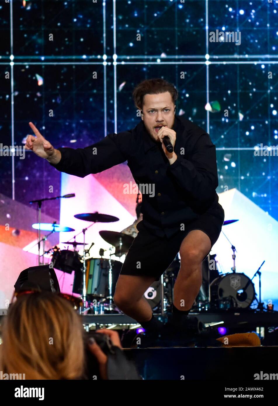 Napa, California, May 24, 2019, Imagine Dragons on stage at the 2019 Bottle Rock Festival, Day 1 BottleRock Credit: Ken Howard/Alamy Stock Photo