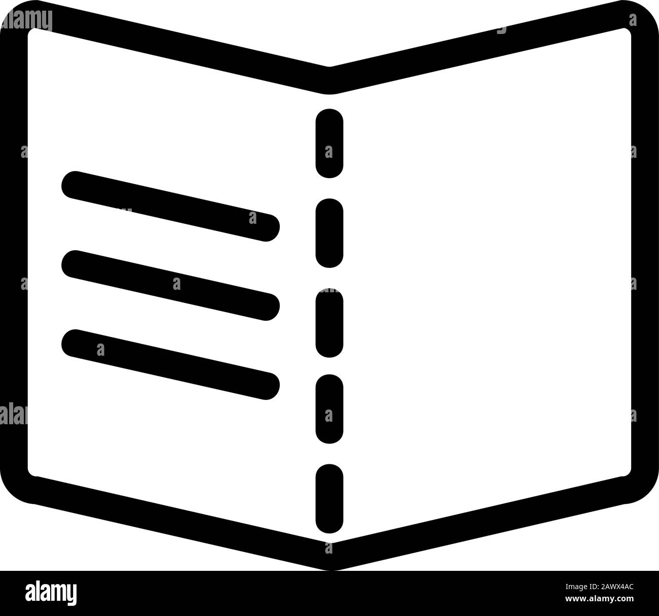 booklet flyer icon vector. Isolated contour symbol illustration Stock ...
