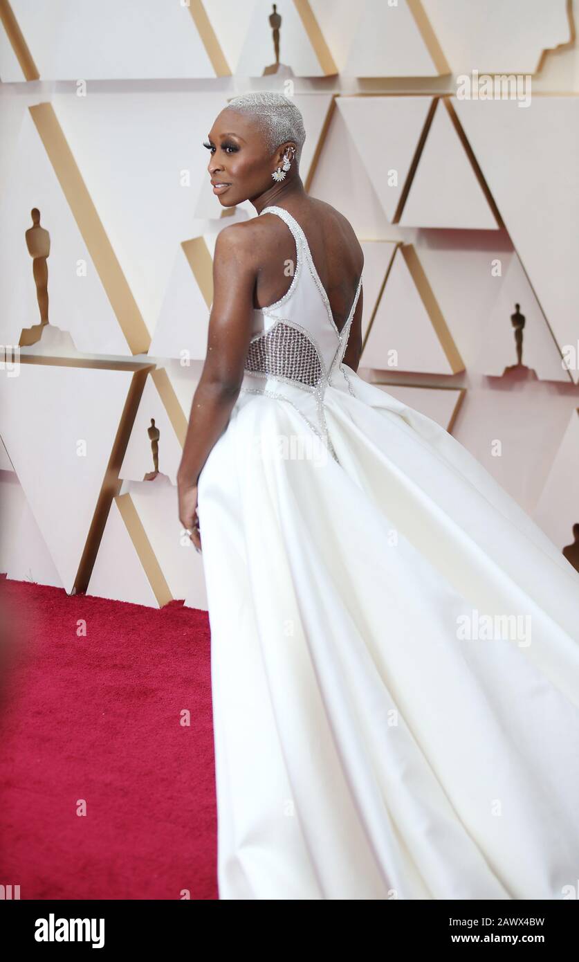 Los Angeles, USA. 9th Feb, 2020. Cynthia Erivo arrives for the red carpet of the 92nd Academy Awards at the Dolby Theater in Los Angeles, the United States, on Feb. 9, 2020. Credit: Li Ying/Xinhua/Alamy Live News Stock Photo