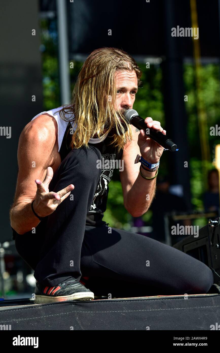 Taylor Hawkins with the band Chevy Metal on Stage at BottleRock 2019