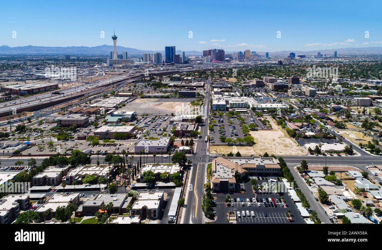 Las Vegas Aerial View Stock Photo Alamy