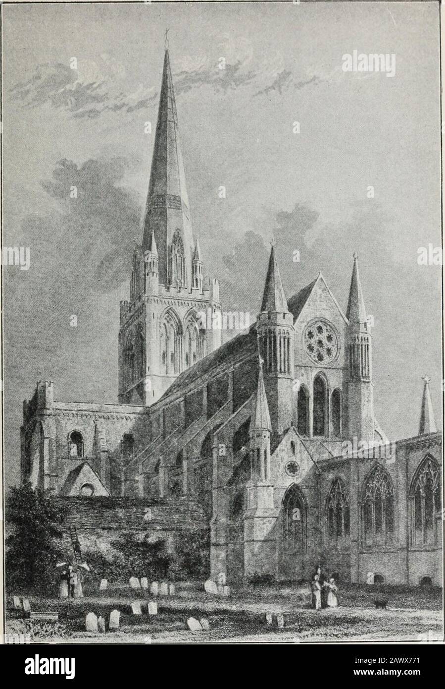 The cathedral church of Chichester; a short history & description of its fabric with an account of the diocese and see . refamiliar square, and characteristically English, eastern termin-ation. ? The apsidal chapels on the east side of each arm ofthe transept had disappeared to make room for others of adifferent shape and size. The other chapels at the eastremained the same in number ; but towards the close of thethirteenth century the lady-chapel had been lengthened,and the aisles of the choir, being continued eastward, endedin small chapels to the north and south of the central one.The other Stock Photo