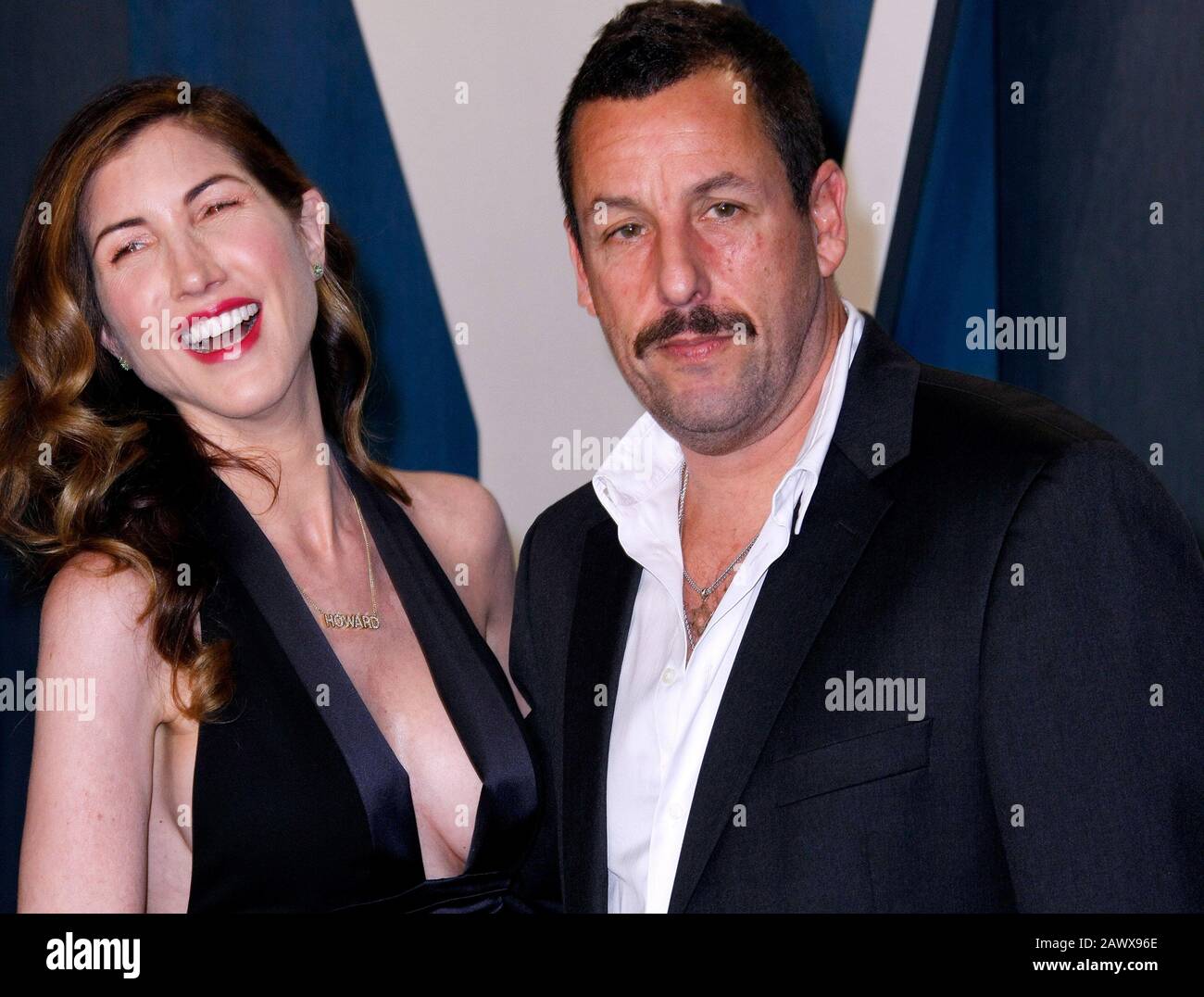 BEVERLY HILLS, CALIFORNIA - FEBRUARY 9: Adam Sandler, Jackie Sandler
