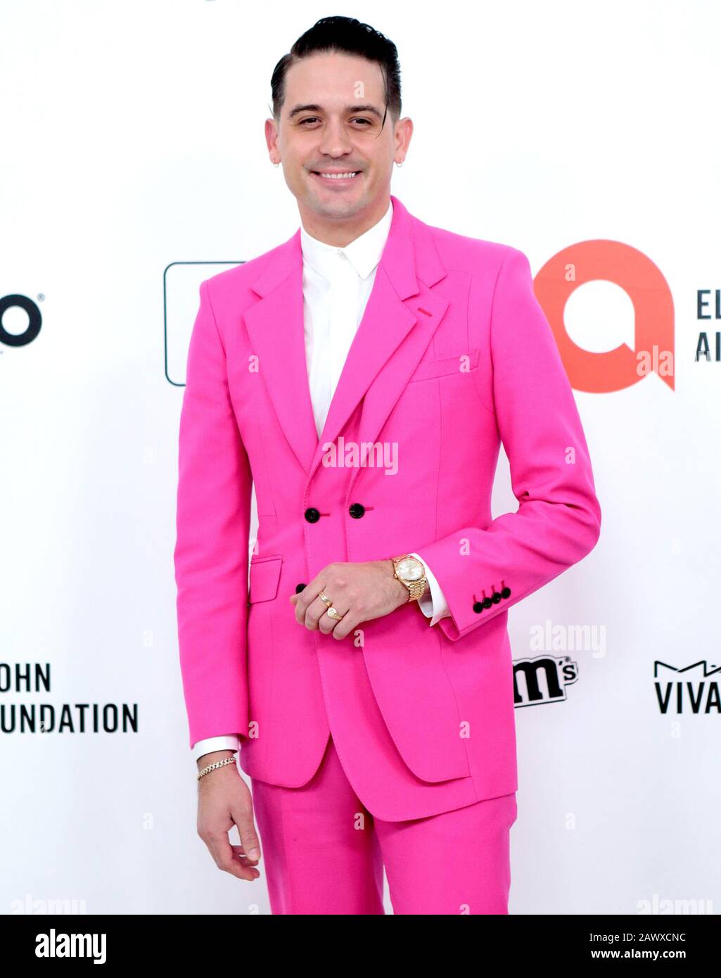 G-Eazy attending the Elton John AIDS Foundation Viewing Party held at West Hollywood Park, Los Angeles, California, USA. Stock Photo