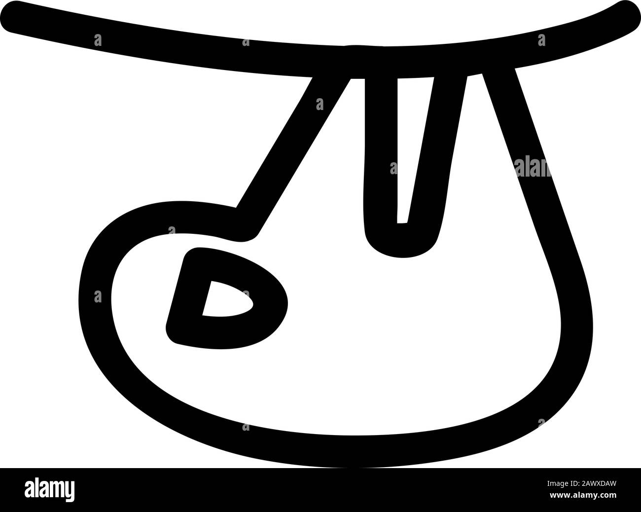 Jungle sloth icon vector. Isolated contour symbol illustration Stock ...