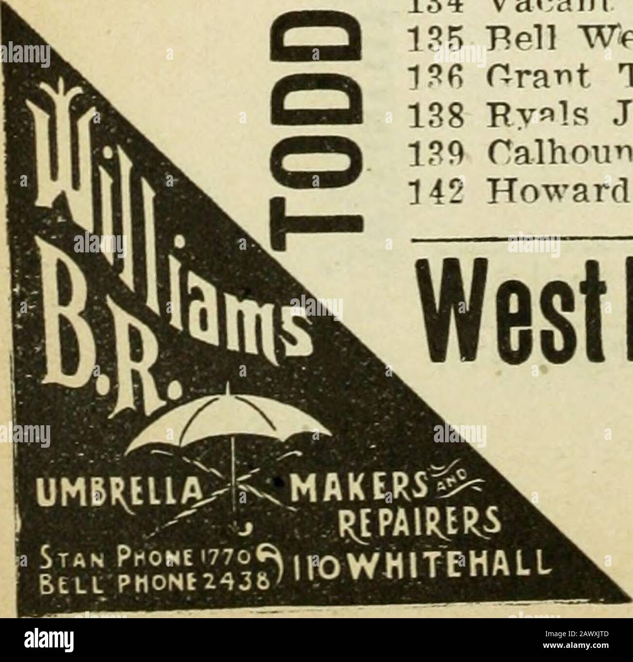 Atlanta City Directory Samuel C 109 Smith William M C 195 Sims Columbus Fc 110 Storrs School C Fvalentine Ends 111 Montgomerv Thomas F C 199 Evans Lucius C 113