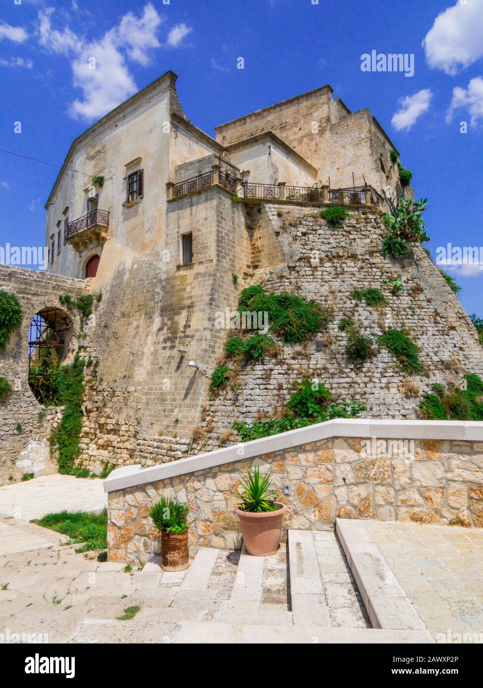 View of the Castle of Ginosa, Italy Stock Photo