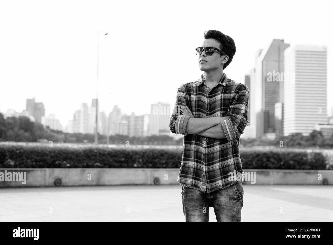 Indian men with sunglasses Black and White Stock Photos & Images - Alamy