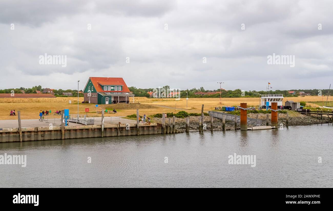 coastal impression of Spiekeroog, one of the East Frisian Islands at the North Sea coast of Germany Stock Photo