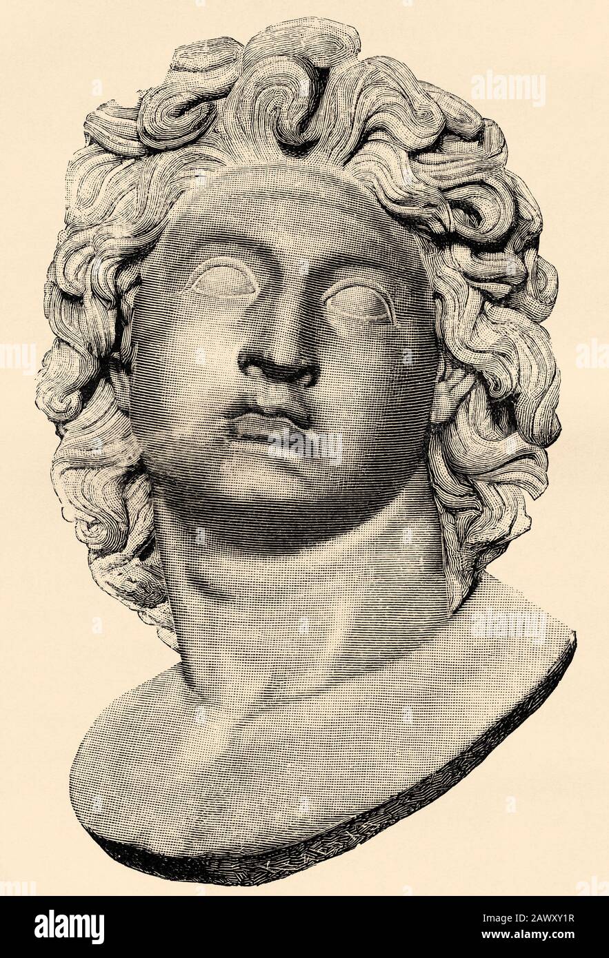 Alexander III of Macedonia (Pela, Greece 356 BC - Babylon 323 BC). Better known as Alexander the Great or Alexander the Great was King of Macedonia, H Stock Photo