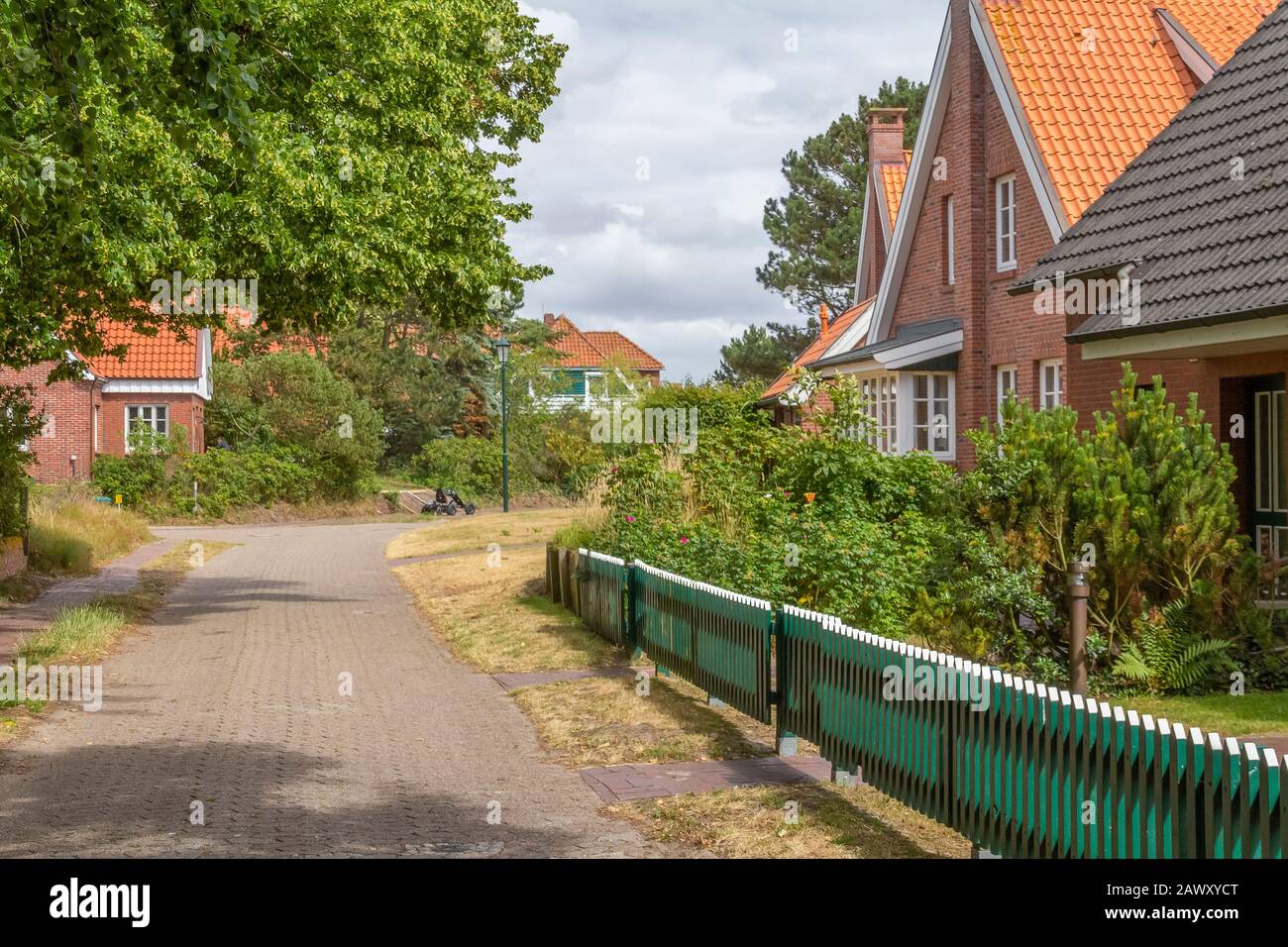 impression of Spiekeroog village which is located at Spiekeroog island, one of the East Frisian Islands at the North Sea coast of Germany Stock Photo