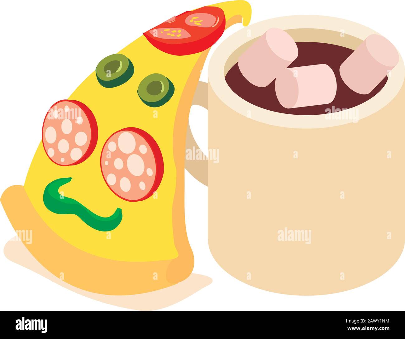 Quick lunch icon, isometric style Stock Vector