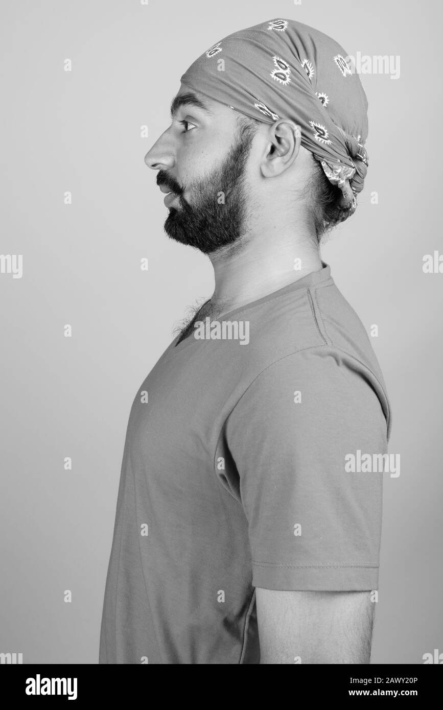 Indian young men side view Black and White Stock Photos & Images - Alamy
